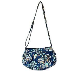 Vera Bradley Crossbody Bag‎ Navy Floral Quilted Purse Everyday Casual